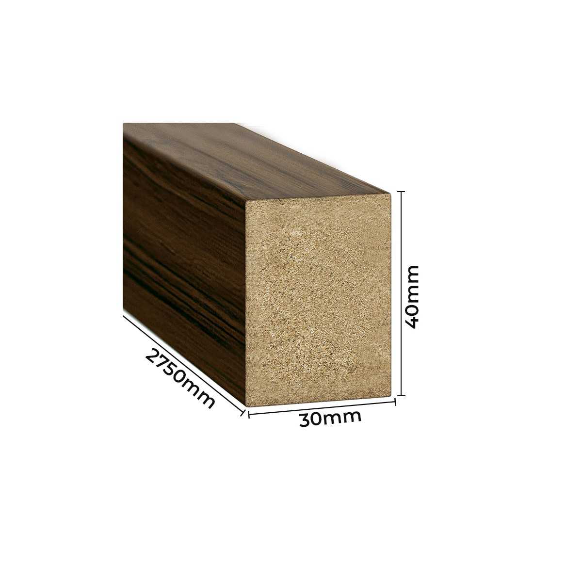 Dekorativne lamele 3x4 cm - Oreh