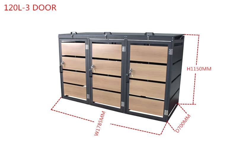 Smetarnik Wood, 3x120L